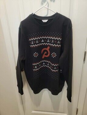 Peloton Men's Size XL Black Christmas Ugly Holiday Sweatshirt NWT